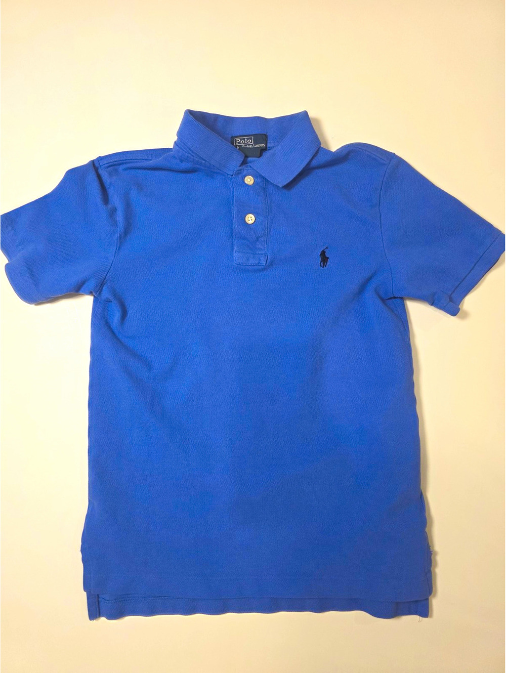 Polo by Ralph Lauren Boys S 8 Periwinkle Blue Cotton Short Sleeve Polo Shirt